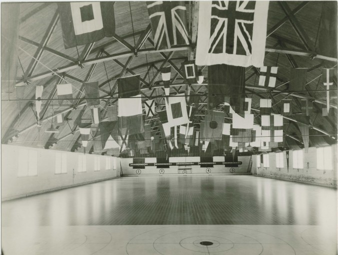 Inside the Midland Curling club, Date unknown.